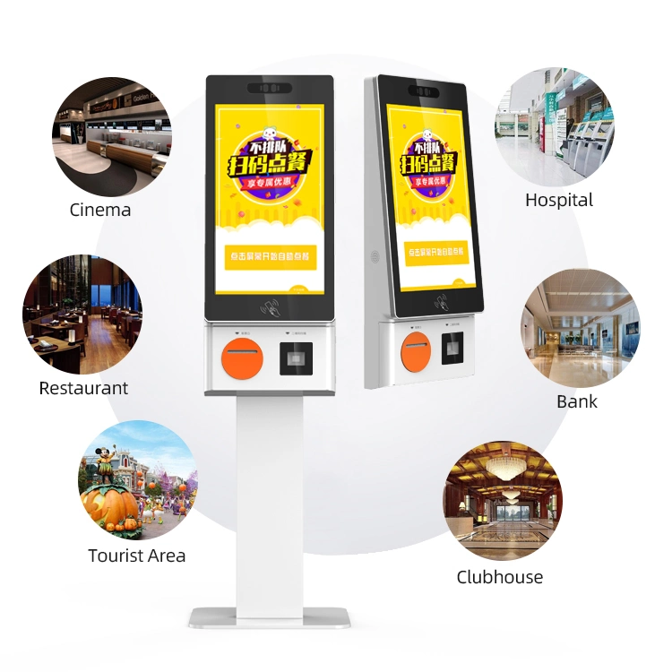 32 Inch Kiosk Touch Order Payment Self Food Ordering Service Touch Screen Kiosk in Rest