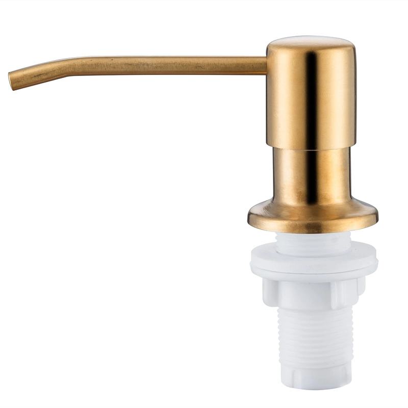 Stainless Gold Press Head Soap Dispenser for Kitchen Bathroom Sink