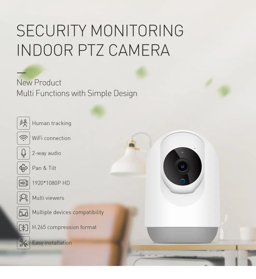 2MP Wireless Indoor PTZ IP Camera Tuya