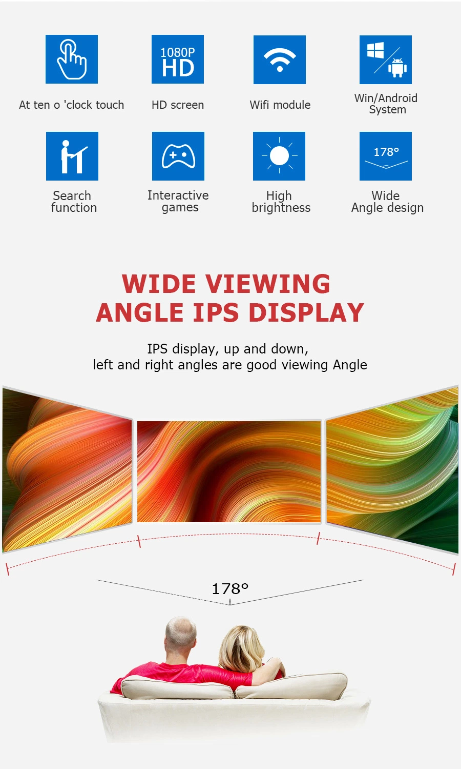 Multi Points Touch Table Self-Service Digital Signage Kiosk with WiFi 32 Inch Touch Screen LCD Kiosk