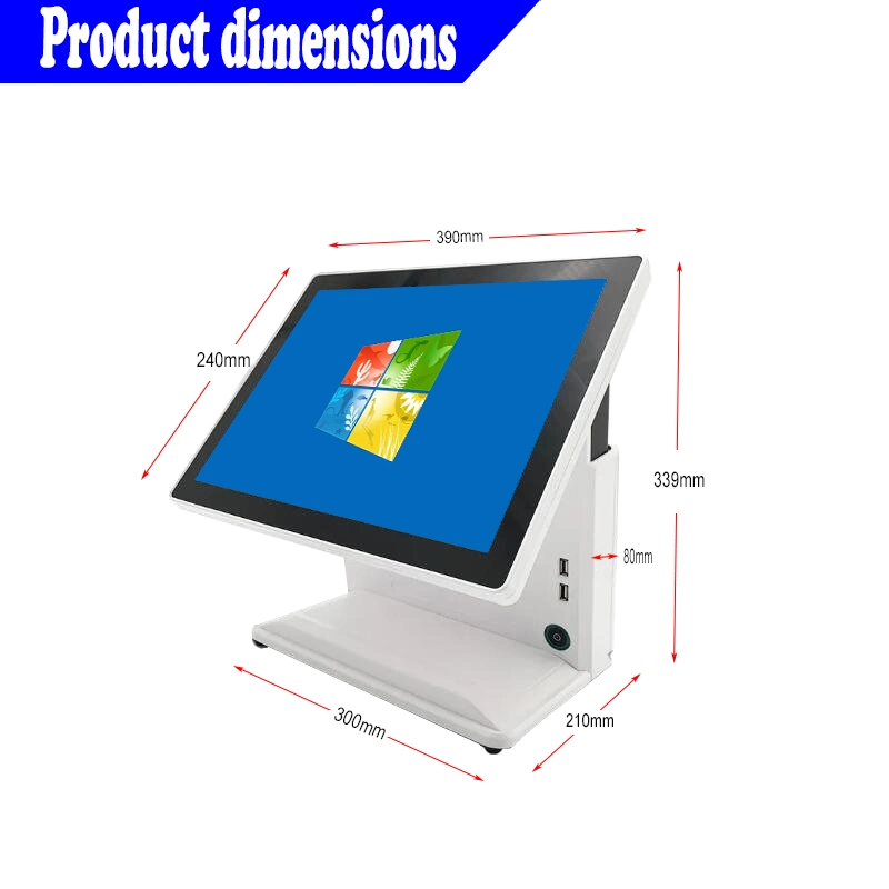 Factory Direct 15 Inch Dual Touch Cash Register Terminal All in One POS System