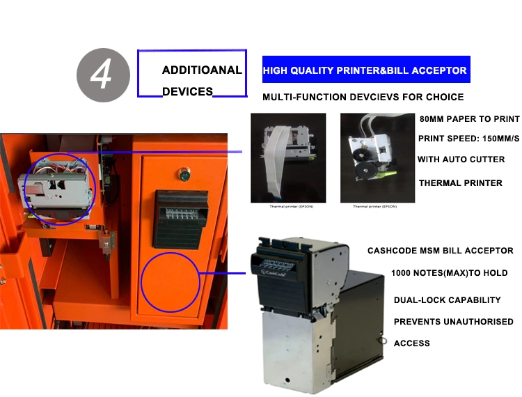 Customized Touch Screen Self-Service Bill Payment Kiosk Terminal with Cash Validator