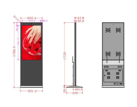 43&quot;, 50&quot;, 55&quot; LCD Android Camera Qr Code Interactive Touch Screen Display Self-Service Photo Booth Kiosk