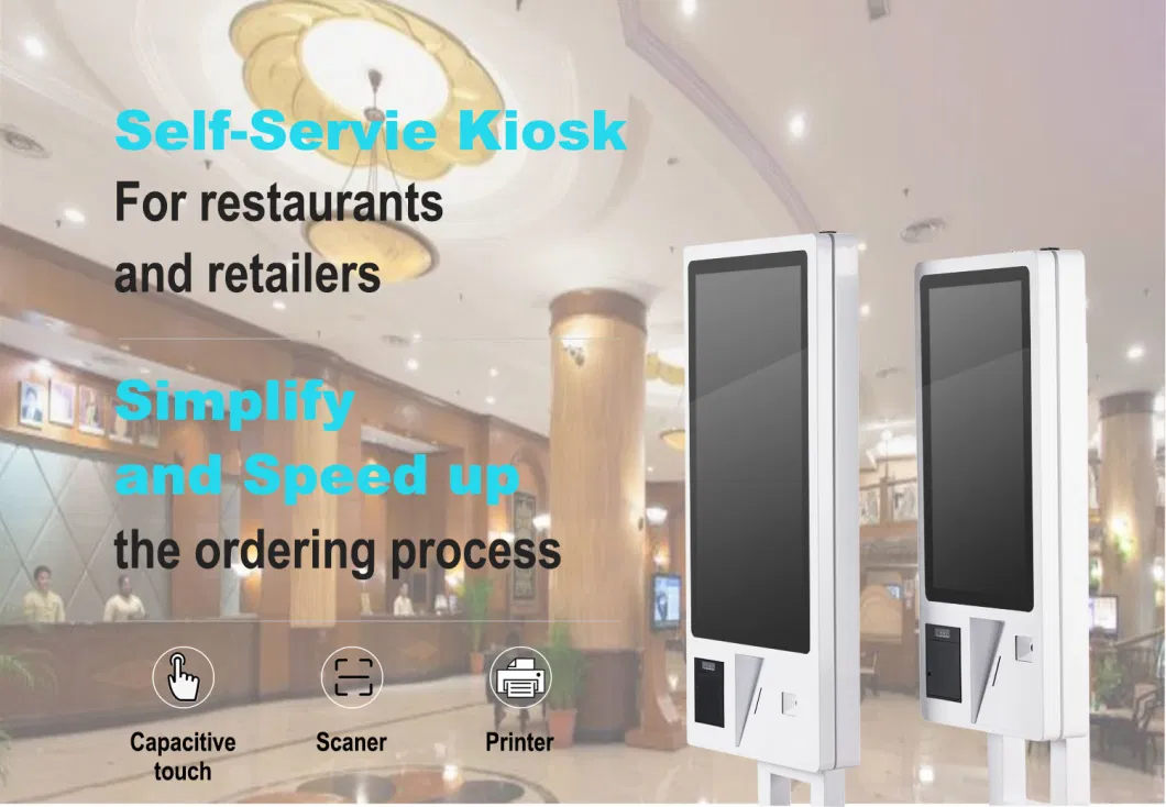 24&quot; 32&quot; Order Kiosk Touch Screen POS System Self Pay Machine Self Service Payment Order Kiosk for Mcdonald&prime;s/Kfc / Restaurant