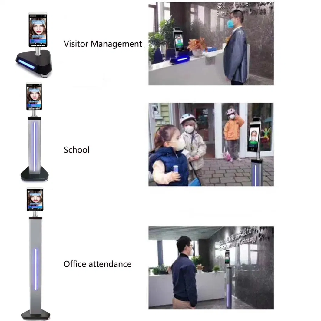 8inches Thermometer Temperature Measurement Face Recognition with Mask LCD